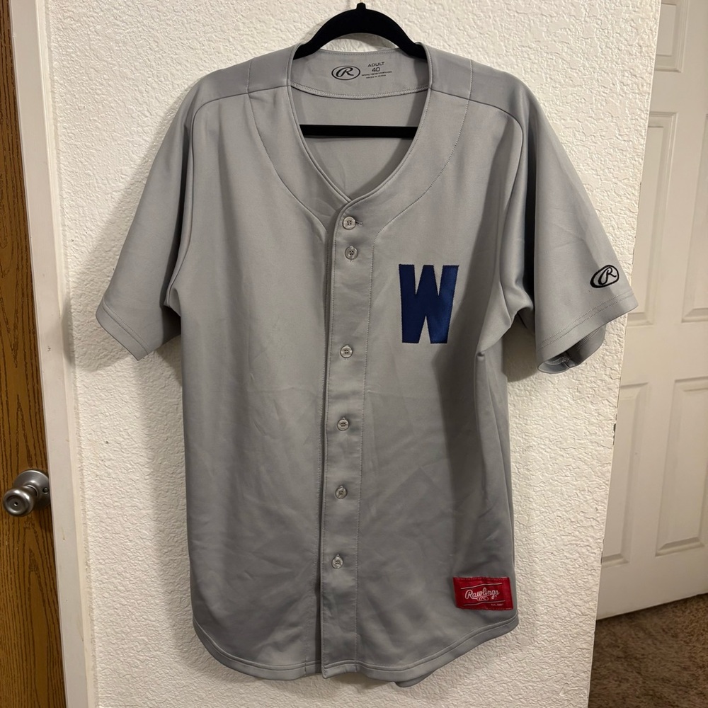 Rawlings‎ Pro-Dri Gray Baseball Jersey W Logo #17 – M - Adult 40